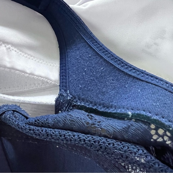 Glamorise Bundle of Two MagicLift Full Figure Support Bras Navy White size 42DD - Picture 8 of 14